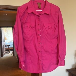 Pink Wrangler button up shirt